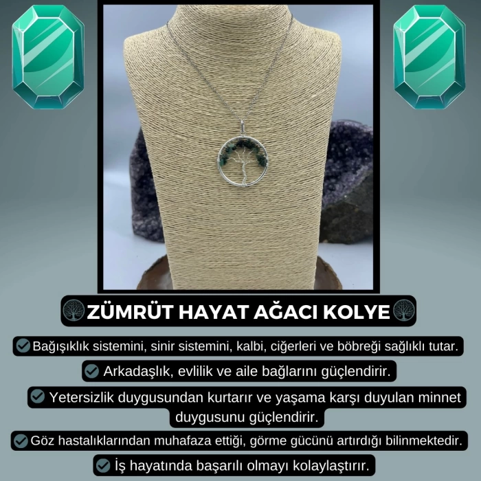 ZÜMRÜT HAYAT AĞACI KOLYE