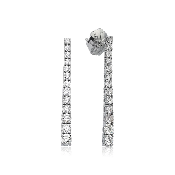 TENNIS GOLD DIAMOND EARRING