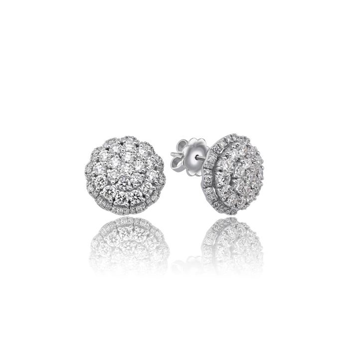 CONE GOLD DIAMOND EARRING