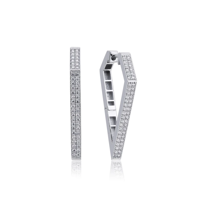 COSIMO HOOP GOLD DIAMOND EARRING