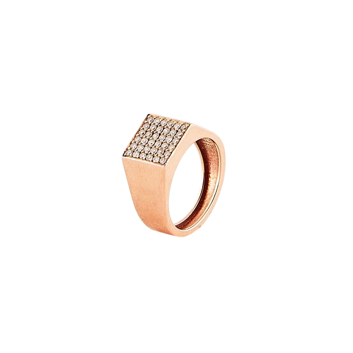 SQUARE GOLD DIAMOND RING