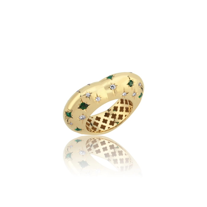 HEARTBEAT GOLD DIAMOND RING