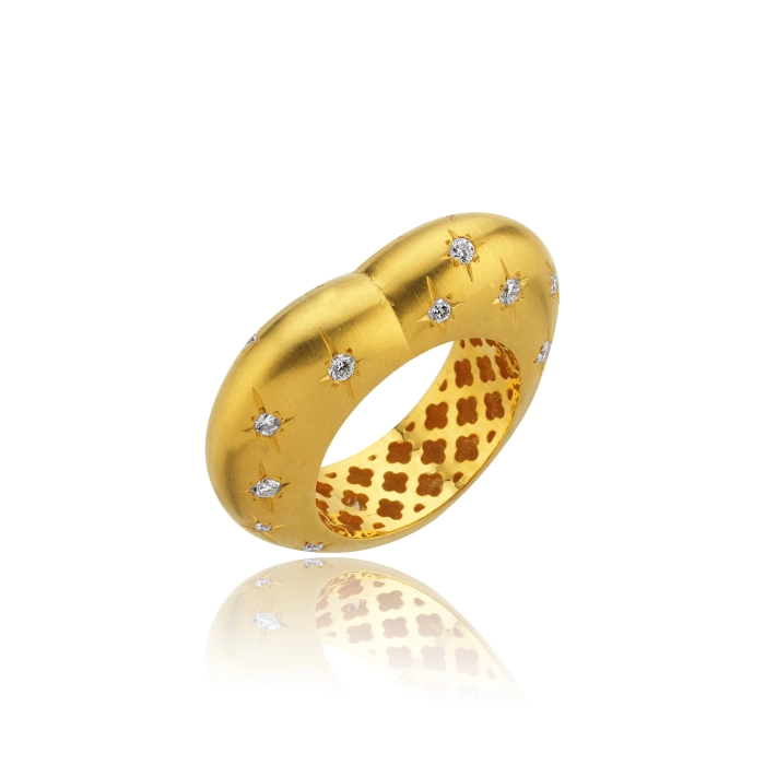 HEARTBEAT GOLD DIAMOND RING