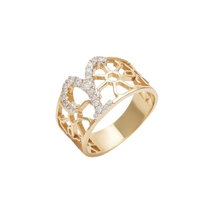 PERSONALIZED GOLD DIAMOND RING