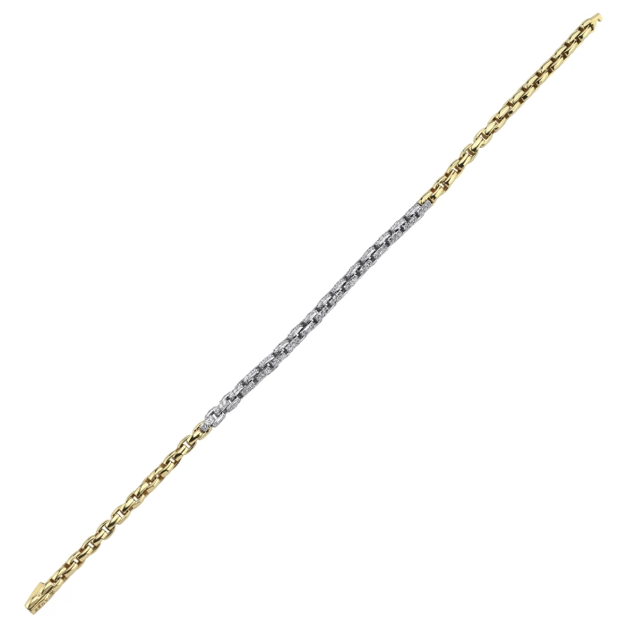 INTERLOCKING GOLD DIAMOND BRACELET