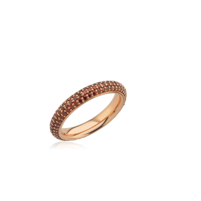 JAGER ETERNITY GOLD GARNET RING