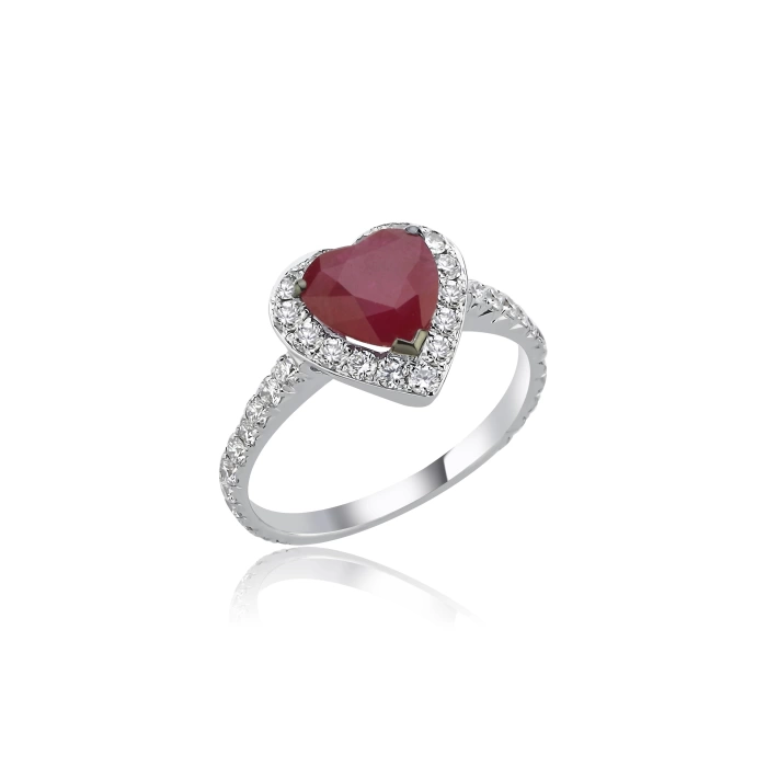 JAGER SUN GOLD DIAMOND RUBY RING