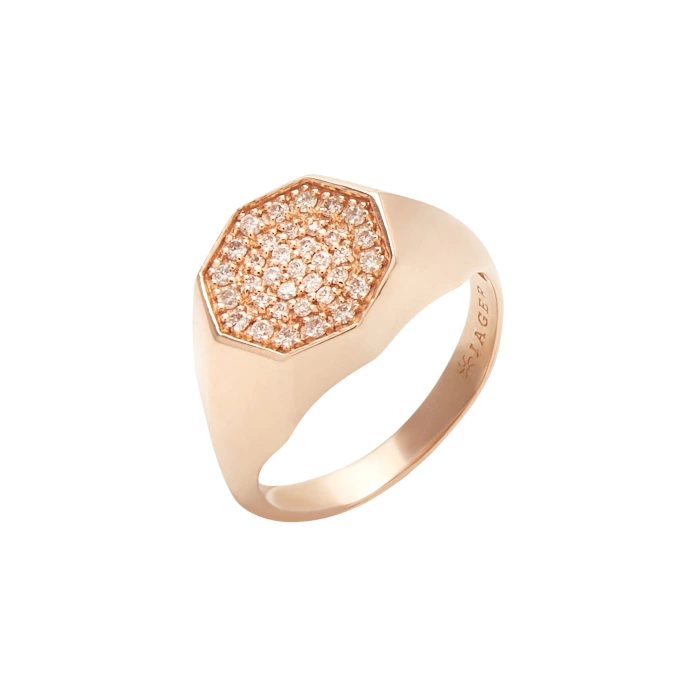 OCTAGONAL GOLD DIAMOND RING