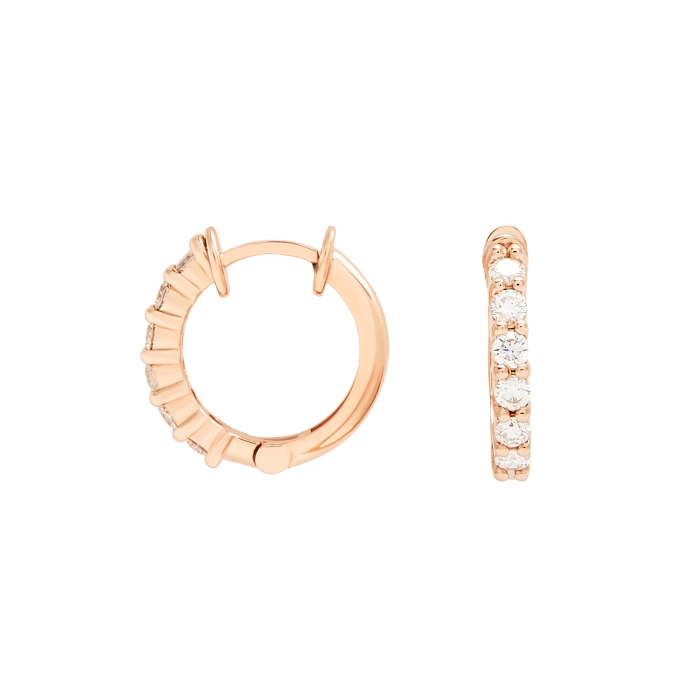 COSIMO HOOP GOLD DIAMOND EARRING