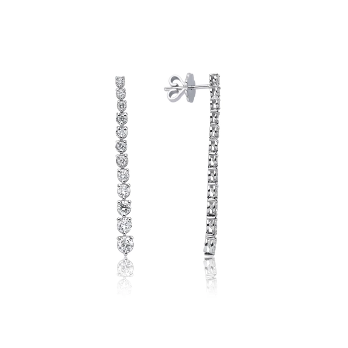 TENNIS GOLD DIAMOND EARRING