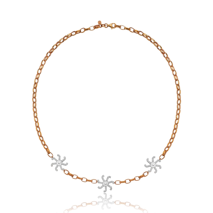 JAGER STAR GOLD DIAMOND CHOCKER NECKLACE