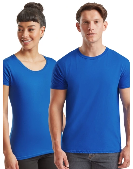 %100 Pamuk Unisex Kadın Erkek Bisiklet Yaka Basic Tişört