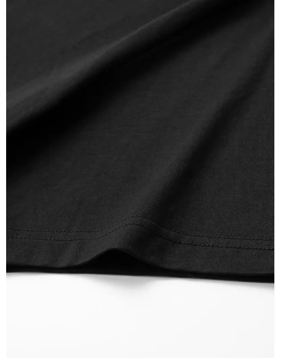 %100 Pamuk Unisex Kadın Erkek V Yaka Basic Tişört