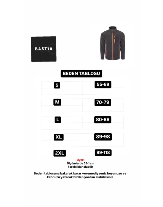 Outdoor Polar Erkek Kadın Unisex Tam Fermuarlı Kombat Tactical 3 Cepli Polar