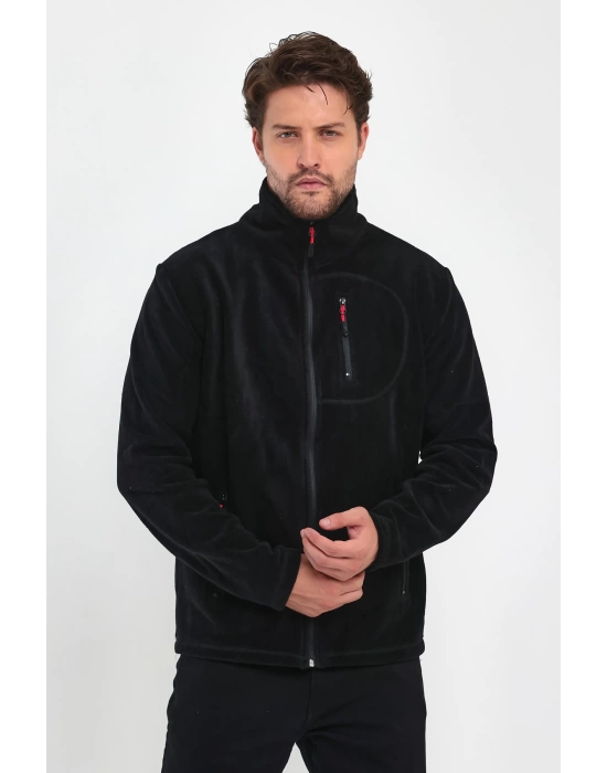 Unisex Erkek Kadın Outdoor Cepli Tam Fermuarlı Polar
