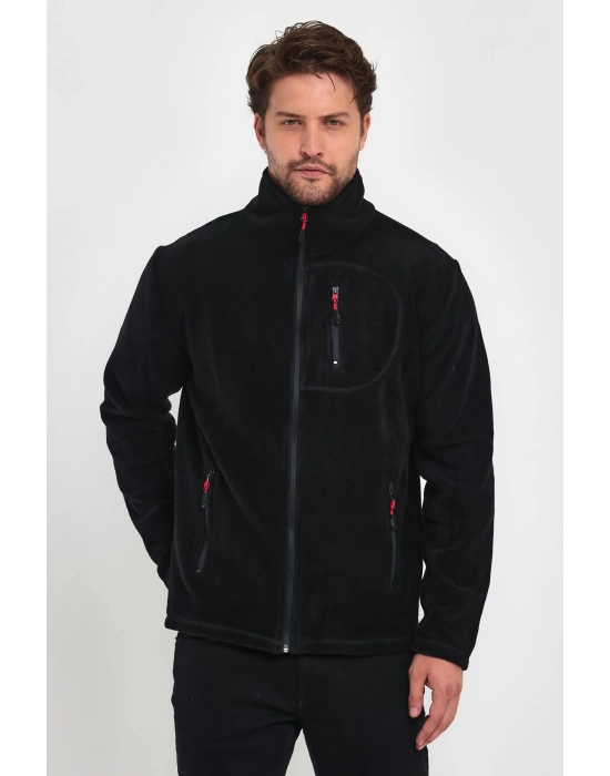 Unisex Erkek Kadın Outdoor Cepli Tam Fermuarlı Polar