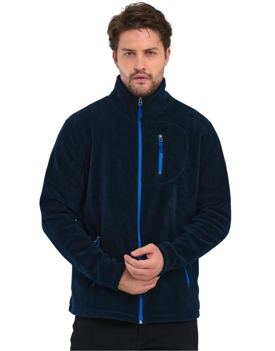 Unisex Erkek Kadın Outdoor Cepli Tam Fermuarlı Polar
