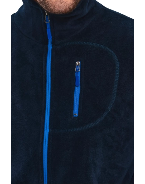 Unisex Erkek Kadın Outdoor Cepli Tam Fermuarlı Polar
