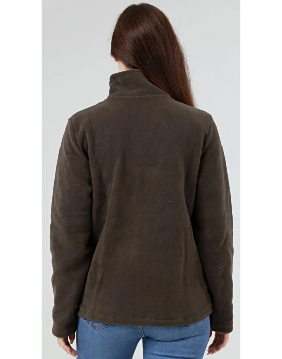 Unisex Kadın Erkek Outdoor Cepli Tam Fermuarlı Polar