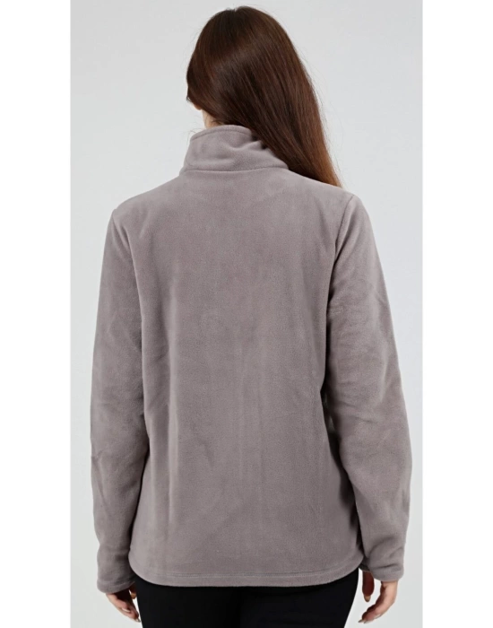 Unisex Kadın Erkek Outdoor Cepli Tam Fermuarlı Polar