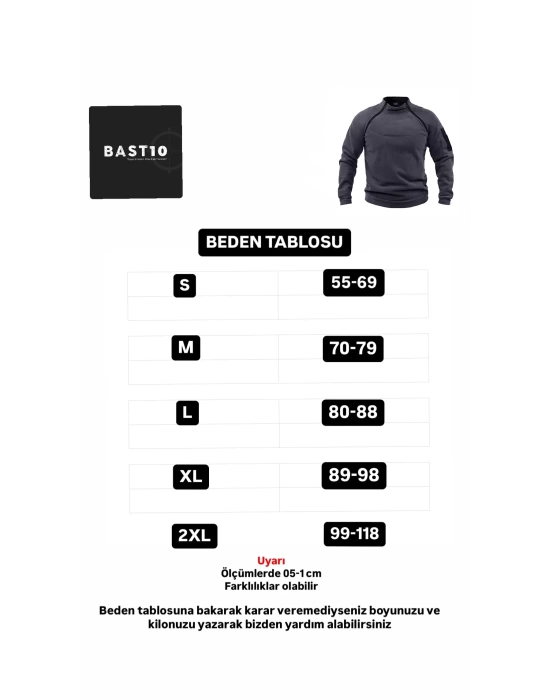 Outdoor Polar Erkek Kadın Unisex Fermuarlı Kombat Tactical Cepli Polar