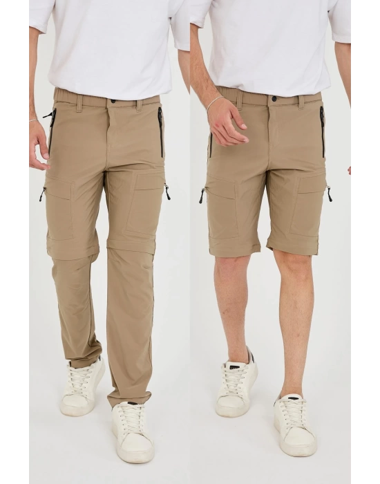 Şorta Dönüşen Likralı Yazlık Unisex Taktik Pantolon Outdoor Dönüştürülebilir Erkek Kadın Pantolon