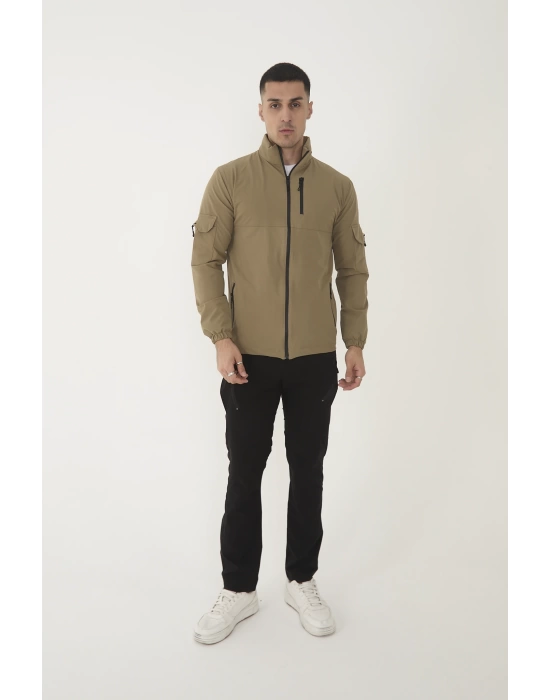 Outdoor Unisex Slim Fit Likralı Su İtici Çok Cepli Mevsimlik Taktik Spor Ceket