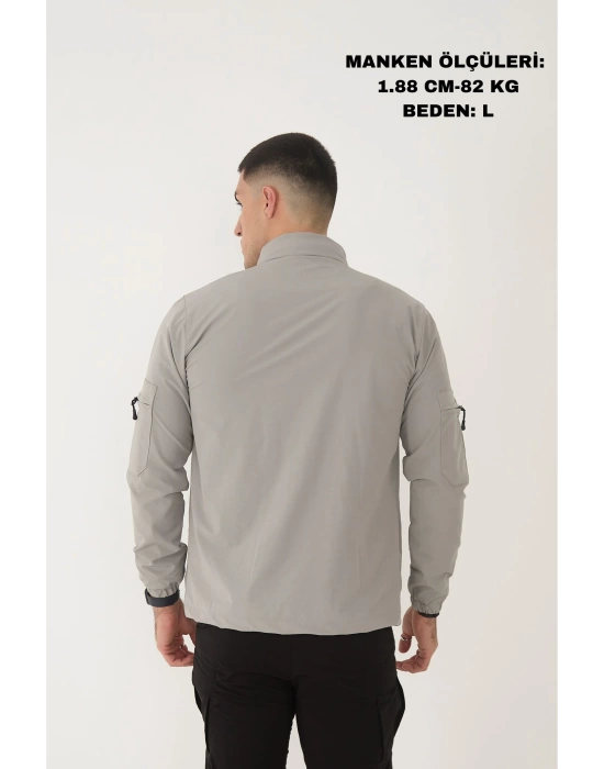 Outdoor Unisex Slim Fit Likralı Su İtici Çok Cepli Mevsimlik Taktik Spor Ceket