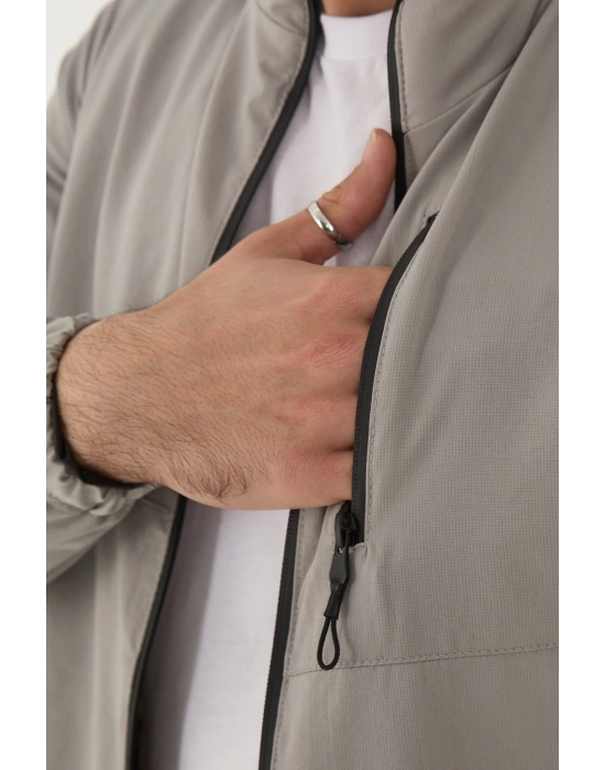 Outdoor Unisex Slim Fit Likralı Su İtici Çok Cepli Mevsimlik Taktik Spor Ceket
