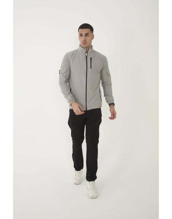 Outdoor Unisex Slim Fit Likralı Su İtici Çok Cepli Mevsimlik Taktik Spor Ceket