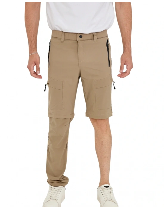 Yazlık Likralı Outdoor Şorta Dönüşen Unisex Erkek Kadın Dönüştürülebilir Taktik Pantolon