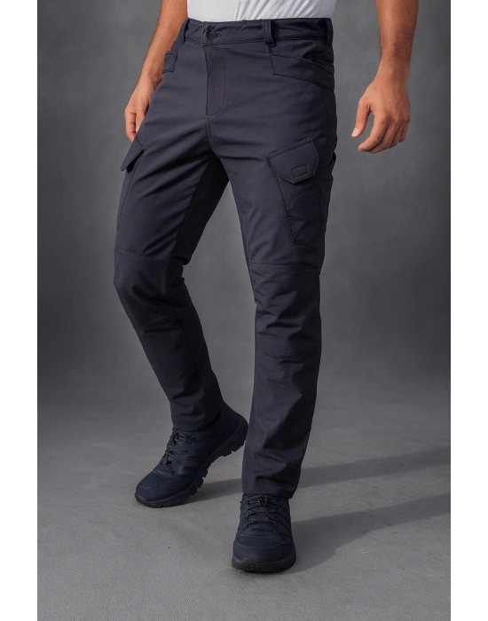 BAST10 Softshell Unisex İçi Polarlı Taktik Outdoor Pantolon – Su ve Rüzgar Geçirmez, Likralı, 6 Cep