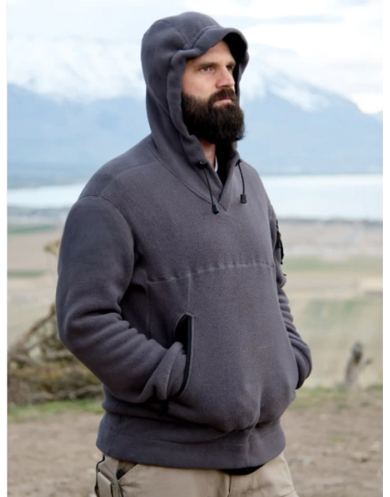 Outdoor Polar Erkek Kadın Unisex Kapşonlu Kombat Tactical Cepli Polar
