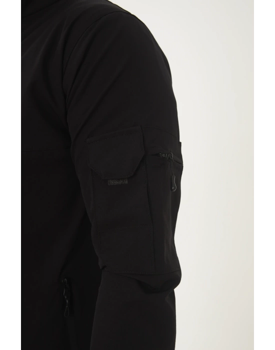 Outdoor Unisex Slim Fit Likralı Su İtici Çok Cepli Mevsimlik Taktik Spor Ceket
