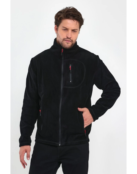 Unisex Erkek Kadın Outdoor Cepli Tam Fermuarlı Polar
