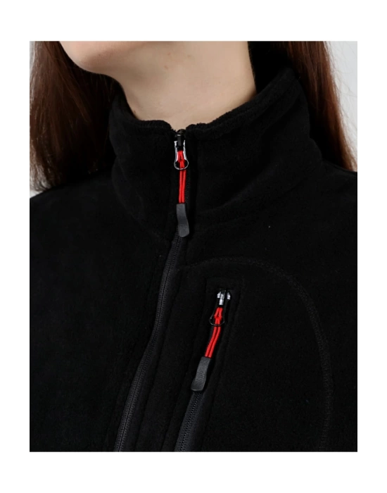 Unisex Kadın Erkek Outdoor Cepli Tam Fermuarlı Polar