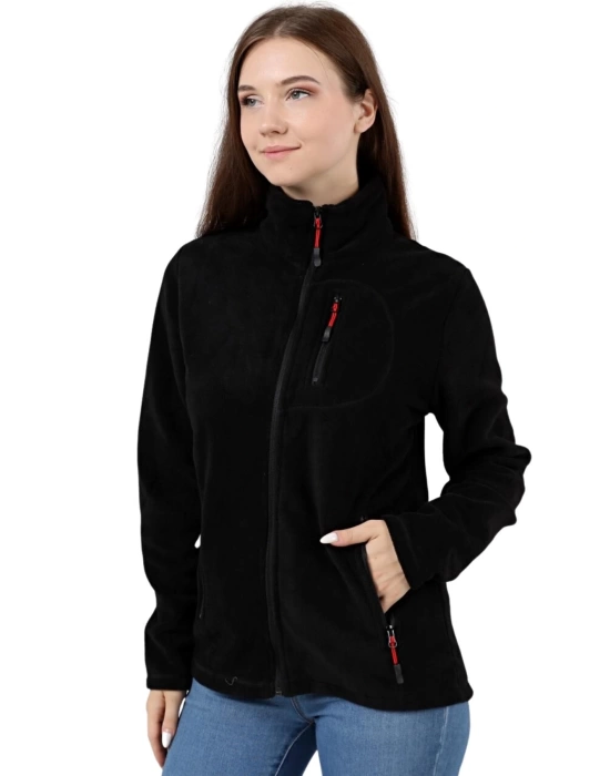 Unisex Kadın Erkek Outdoor Cepli Tam Fermuarlı Polar