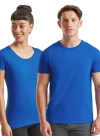 %100 Pamuk Unisex Kadın Erkek Bisiklet Yaka Basic Tişört