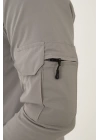 Outdoor Unisex Slim Fit Likralı Su İtici Çok Cepli Mevsimlik Taktik Spor Ceket
