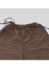 Kadın Yazlık %100 Keten Bol Paça Pantolon – Yandan Bağcıklı, Rahat Kesim