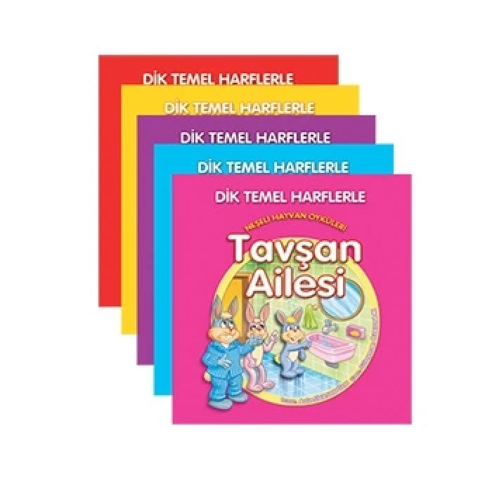 DİK TEMEL HARFLERLE NEŞELİ HAYVAN ÖYKÜLER 5 KİTAP 1.SINIF