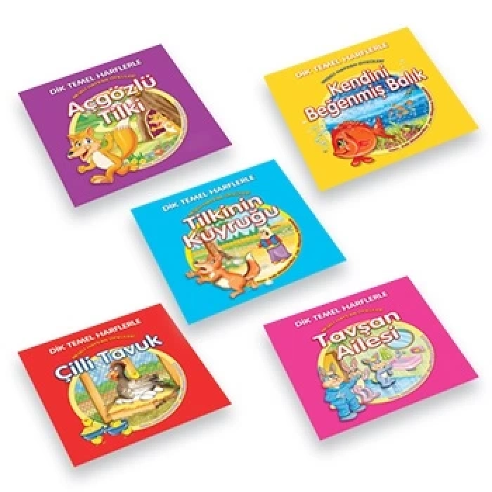 DİK TEMEL HARFLERLE NEŞELİ HAYVAN ÖYKÜLER 5 KİTAP 1.SINIF