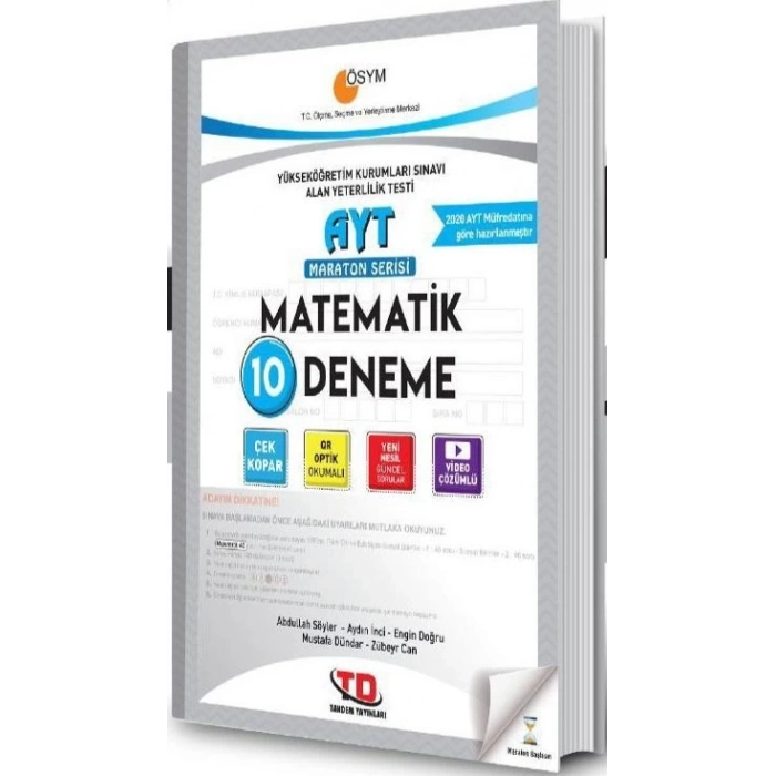 AYT MARATON SERİSİ MATEMATİK 10 DENEME