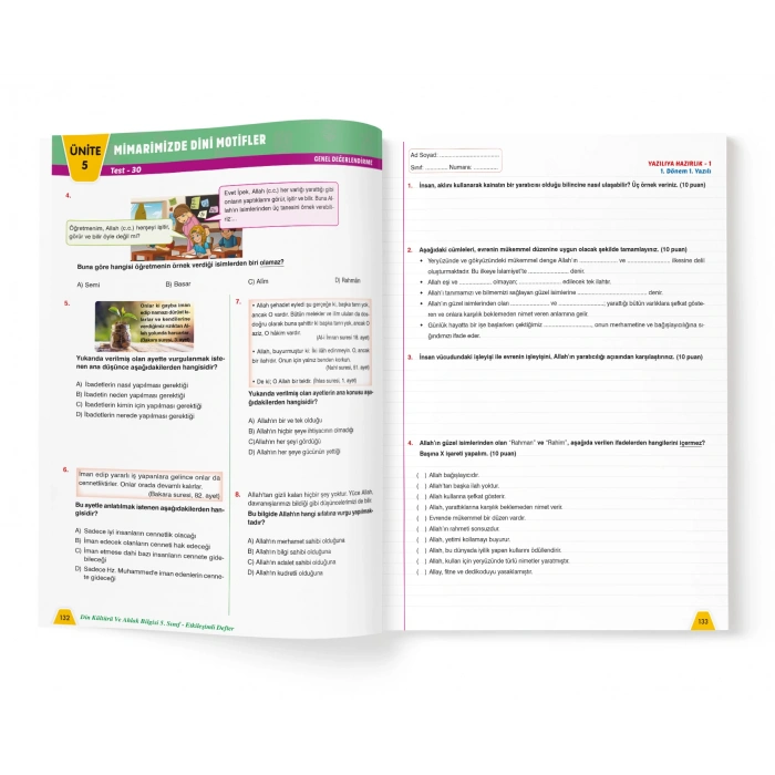 DİN KÜLTÜRÜ VE AHLAK B. 5.SINIF ETKİLEŞİMLİ DEFTER