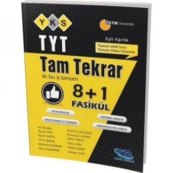 TYT TAM TEKRAR EŞİT AĞIRLIK 8 + 1
