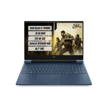HP Victus 16-S0032NT Amd R5 7640HS 16GB 512GB SSD RTX3050-6GB Freedos 16.1 144 Hz Fhd Taşınabilir Bilgisayar 7Z4N2EA