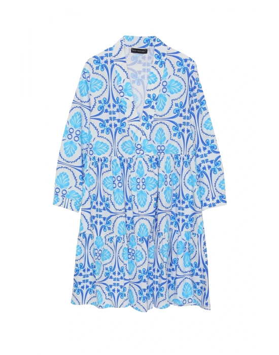 Kadın desenli easy wear elbise