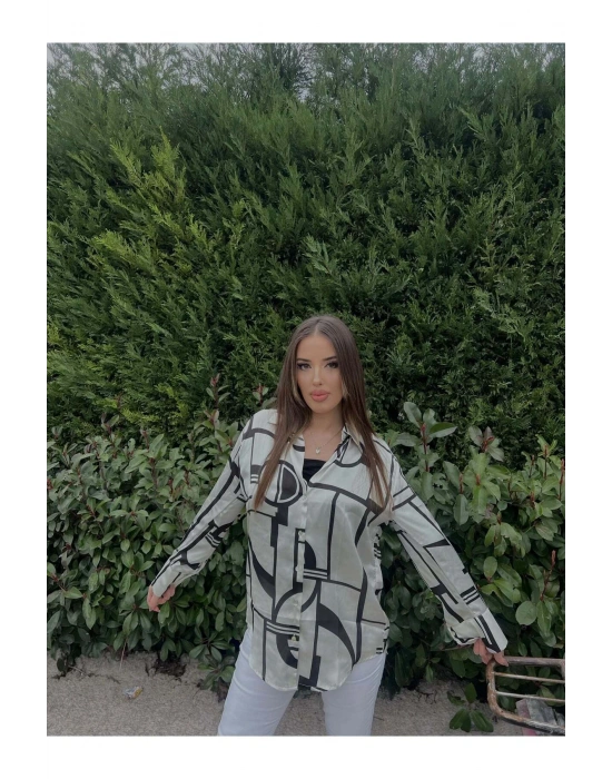 CİZGİLİ SATEN GÖMLEK