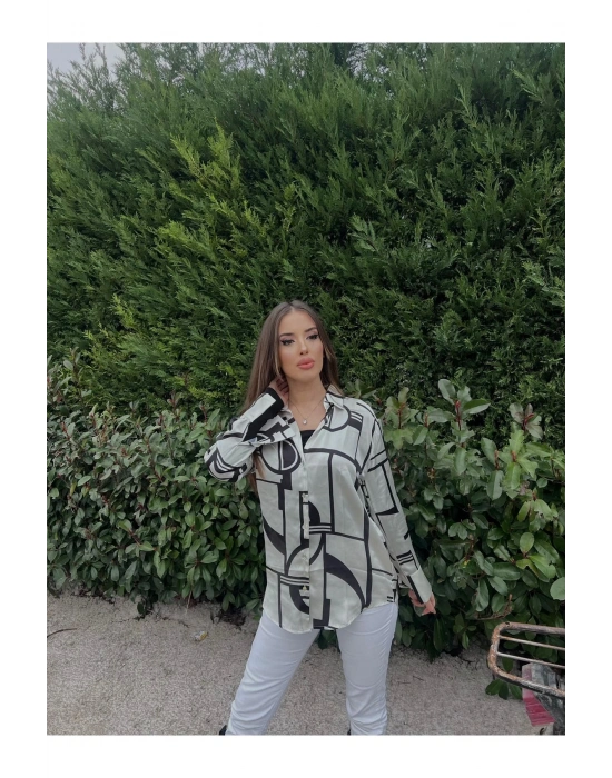 CİZGİLİ SATEN GÖMLEK