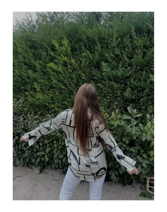 CİZGİLİ SATEN GÖMLEK